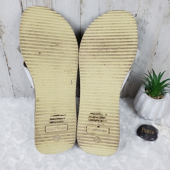 Airwalk Bow Wedge Sandals White Size 10 - Picture 8 of 11